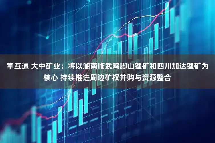 掌互通 大中矿业：将以湖南临武鸡脚山锂矿和四川加达锂矿为核心 持续推进周边矿权并购与资源整合